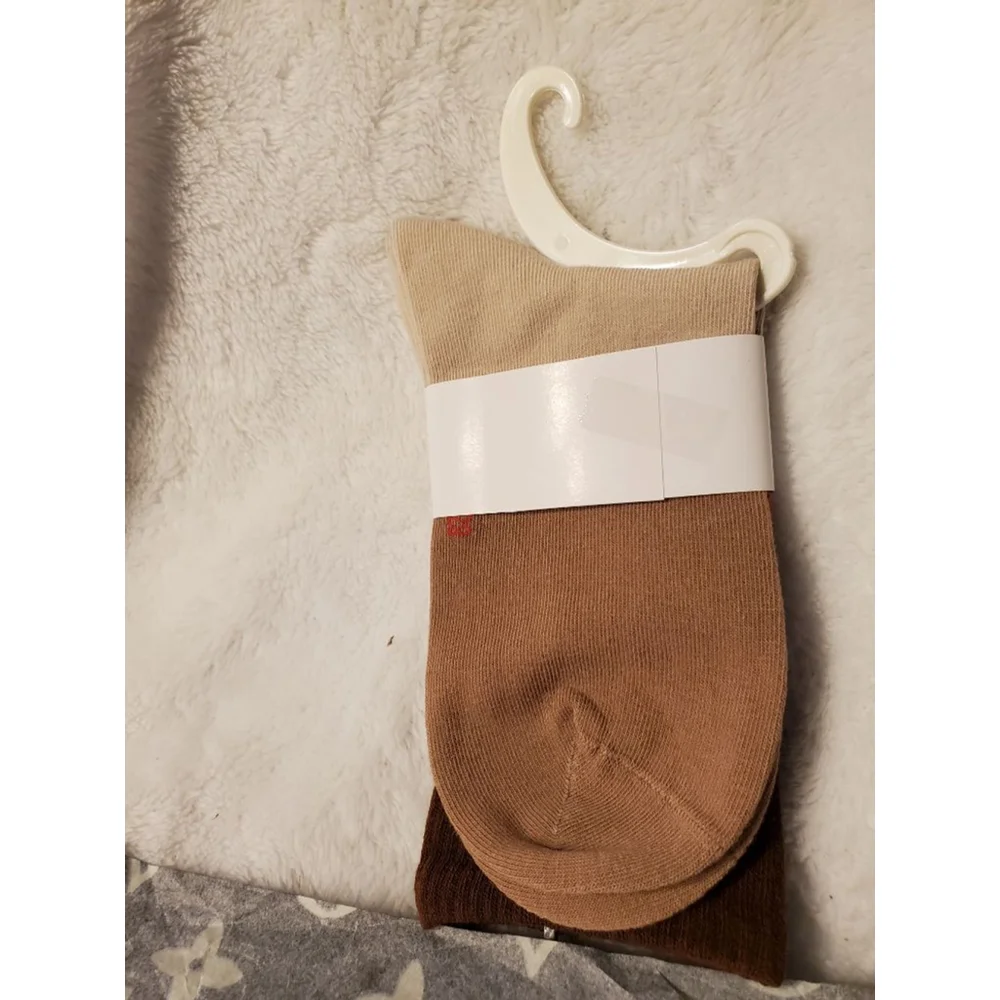 Women's Socks women Size 7-9 Brown Beige